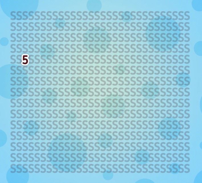 Ongelooflijke puzzel voor mensen met een hoog IQ: alleen een genie zal het getal '5' vinden
