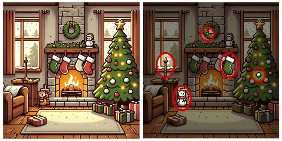 Zoek 5 verschillen in 9 seconden: een leuke puzzel voor de meest oplettende mensen Zoek 5 verschillen in 9 seconden: een leuke puzzel voor de meest oplettende mensen
